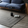 Brown colour wool braided living room area rugs